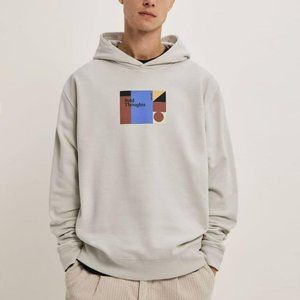 ZARA Geometric "Bold Thoughts" Hoodie